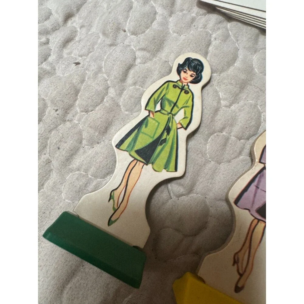 Vintage 1965 Milton Bradley Mystery Date Replacement Parts - Cards Pawns